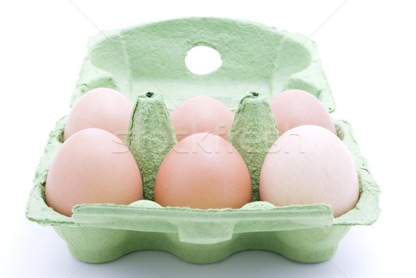 Six Eggs in a Carton (2) Stock photo © frannyanne