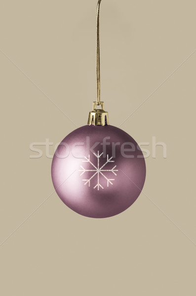 Damson Christmas Bauble with Glittery Snowflake Stock photo © frannyanne
