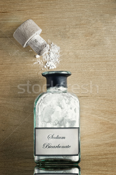 Sodium Bicarbonate Scattered from Opened Bottle Stock photo © frannyanne