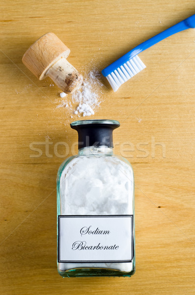 Nátrium fogkefe üveg sütés üdítő lövés Stock fotó © frannyanne