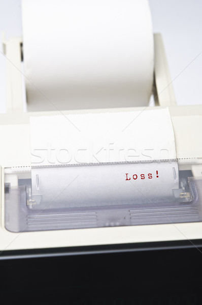 Calculator Roll Showing Loss Stock photo © frannyanne