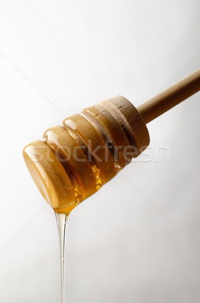 Méz fából készült folyam kiemelt levegő fehér Stock fotó © frannyanne