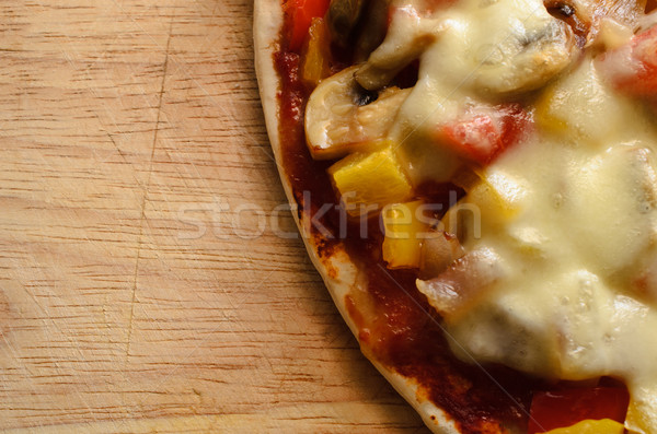 Foto d'archivio: Vegetariano · pizza · legno · legno · tagliere
