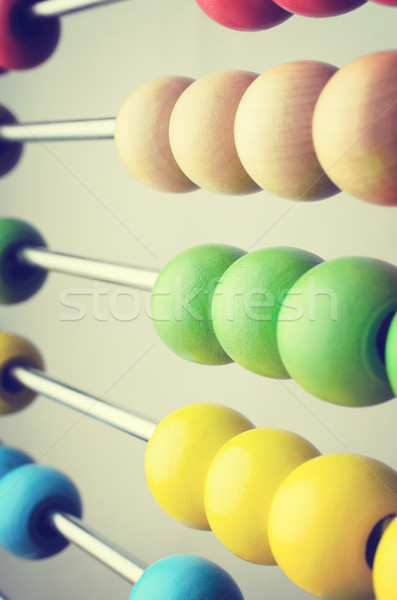 Abacus Beads Angled  - Retro Version Stock photo © frannyanne