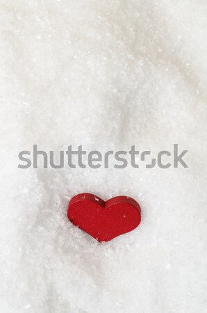 Red Heart Settled into Snow Stock photo © frannyanne