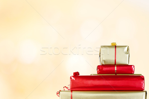 Christmas Gifts on Bokeh Stock photo © frannyanne