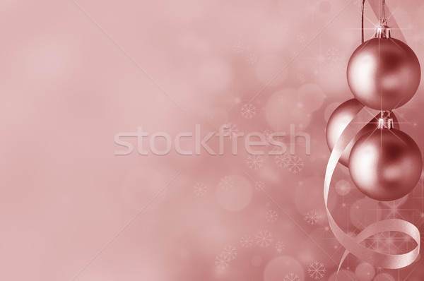 Pink Christmas Bauble Background Stock photo © frannyanne