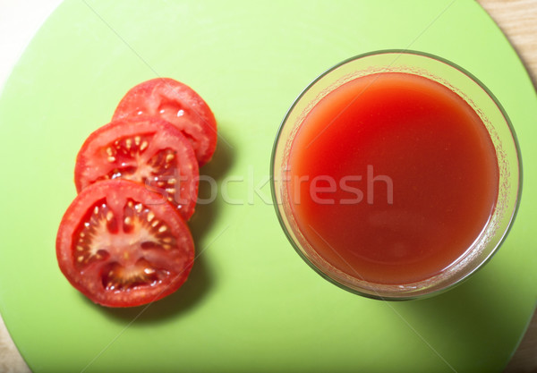 Tomato Juice and Slices from Above Stock photo © frannyanne