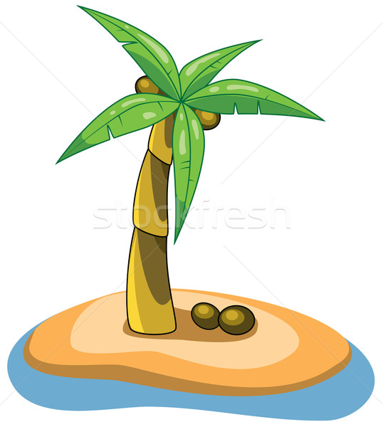 Palm clipart вектора дерево лист фон Сток-фото © freesoulproduction