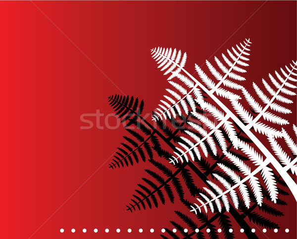 fern leaves on red background Stock photo © freesoulproduction