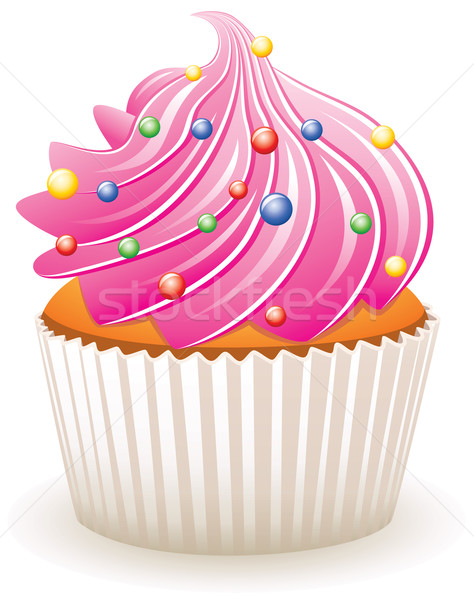 vector pink cupcake Stock photo © freesoulproduction