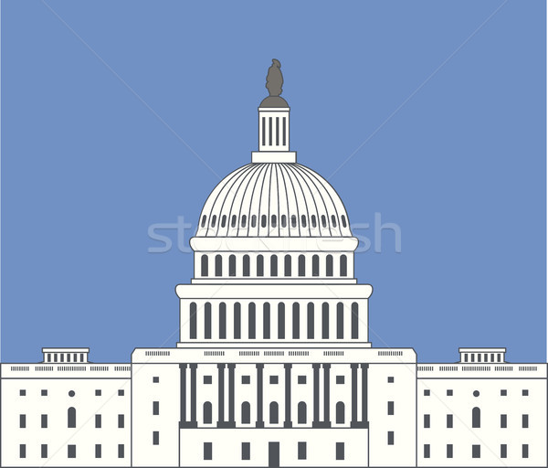 vector icon of united states capitol hill building washington dc Stock photo © freesoulproduction