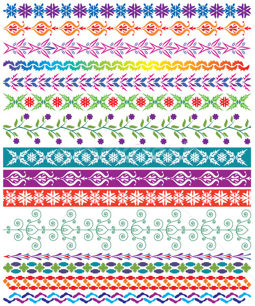 vector colorful decorative borders Stock photo © freesoulproduction