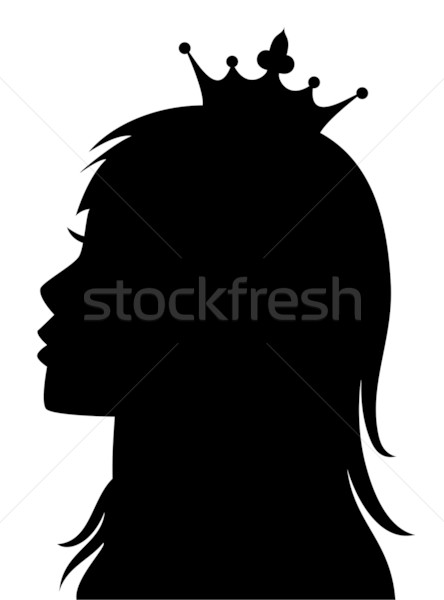 Vecteur profile princesse reine visage beauté [[stock_photo]] © freesoulproduction