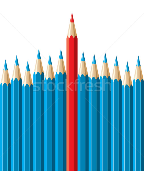 Vector potloden leiderschap business licht menigte Stockfoto © freesoulproduction