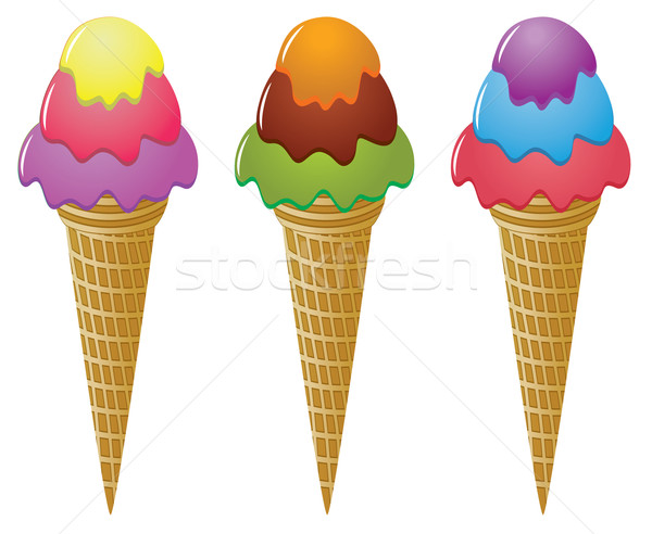 vector icecream cones Stock photo © freesoulproduction