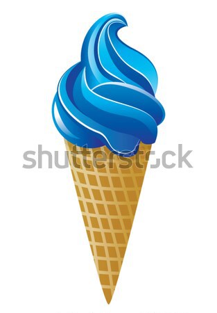 Vector helado cono retro alimentos feliz Foto stock © freesoulproduction
