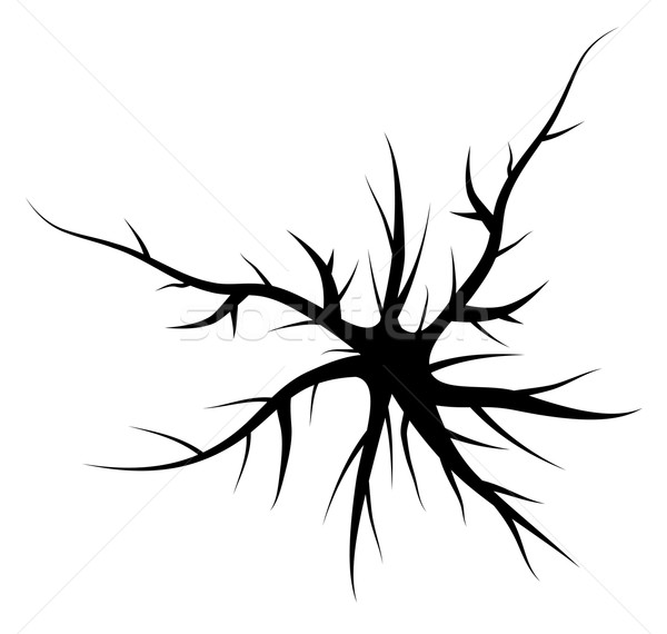 Vecteur crack arbre fond blanche cellule [[stock_photo]] © freesoulproduction