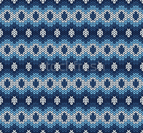 Vettore inverno blu maglia pattern texture Foto d'archivio © freesoulproduction