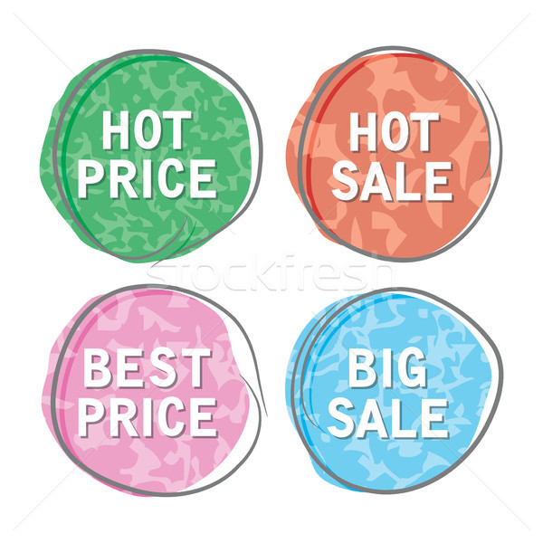 vector price tags. sale offer labels Stock photo © freesoulproduction