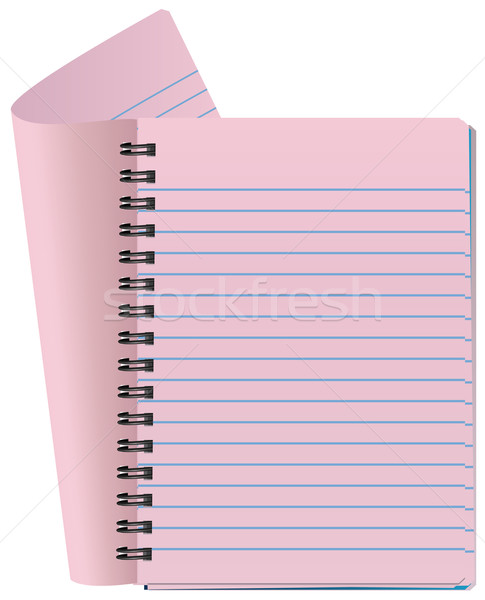 Foto stock: Vector · bloc · de · notas · negocios · oficina · papel · libro