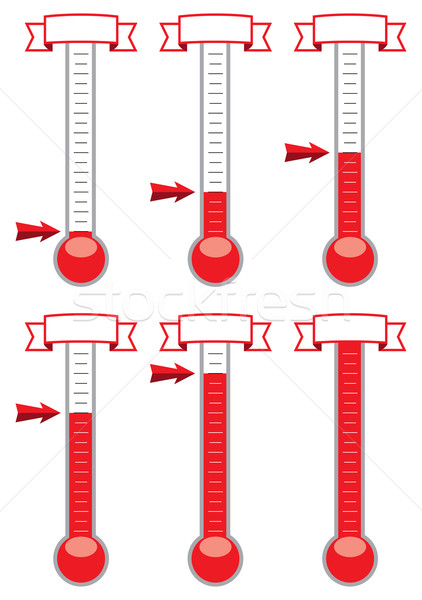 vector goal thermometers at different levels Stock photo © freesoulproduction