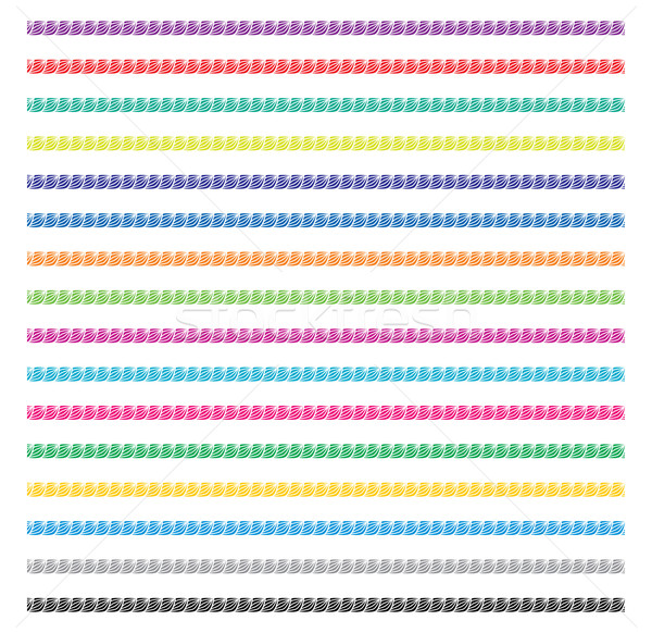 vector colorful collection of yarn strings Stock photo © freesoulproduction