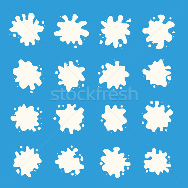 Vector melk splash collectie witte spatten Stockfoto © freesoulproduction