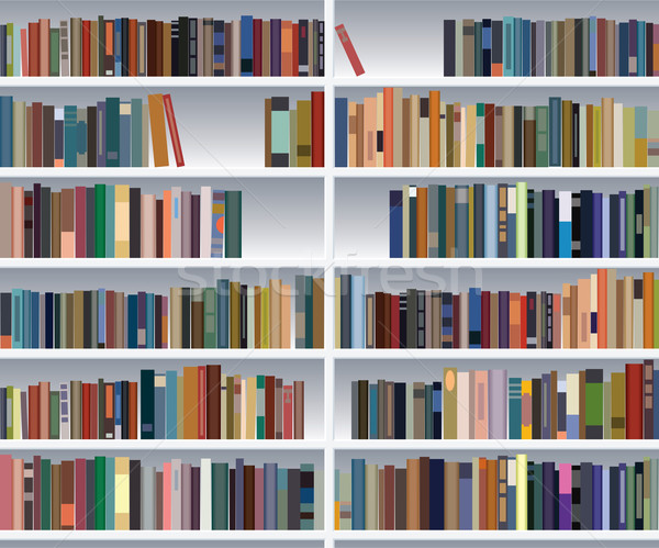Vecteur modernes étagère à livres bureau design chambre Photo stock © freesoulproduction