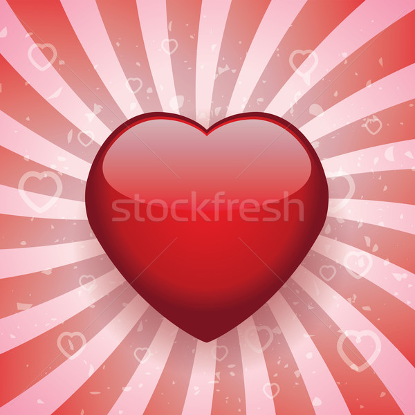 vector heart on retro background  Stock photo © freesoulproduction