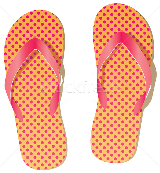 Vektor pár papucs tengerpart buli divat Stock fotó © freesoulproduction