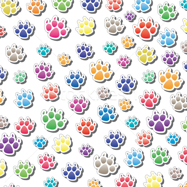 vector background of dog's foot prints Stock photo © freesoulproduction