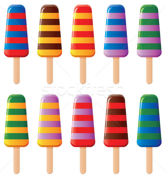 vector  colorful popsicles Stock photo © freesoulproduction