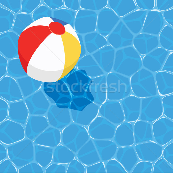 vector summer background with ball floating on water Stock photo © freesoulproduction