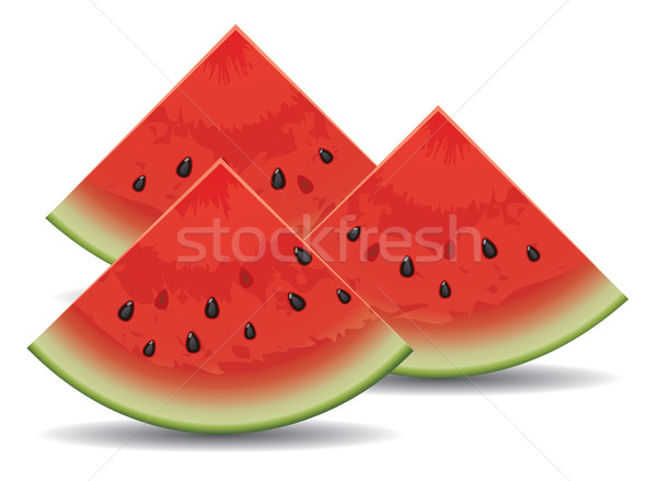 Vektor görögdinnye szeletek étel háttér nyár Stock fotó © freesoulproduction