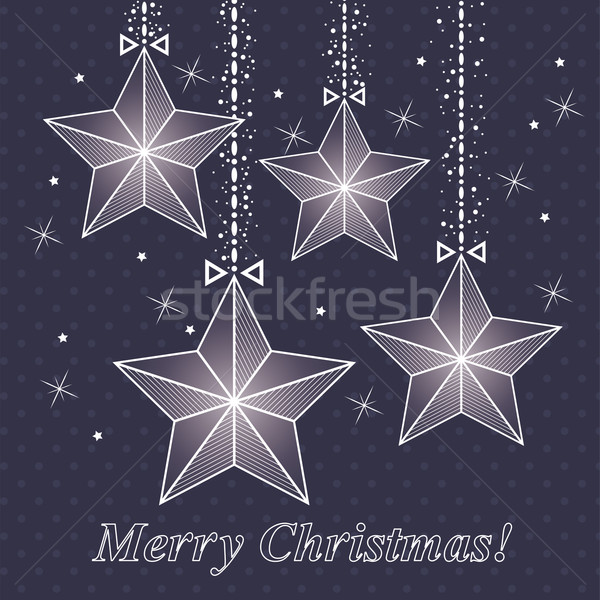 vector christmas card  with stars  Stock photo © freesoulproduction