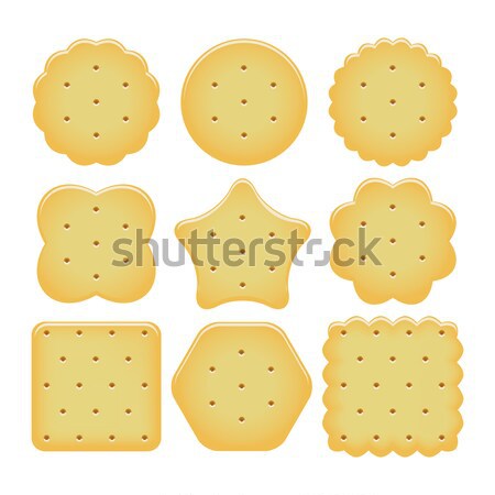 vector set of cracker chips Stock photo © freesoulproduction