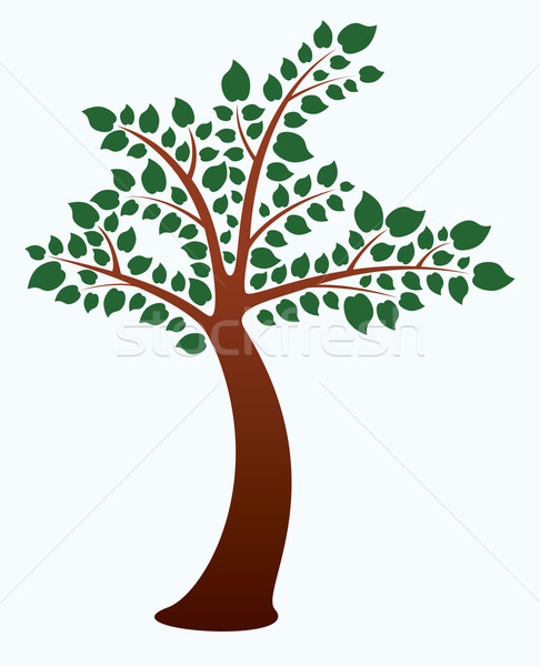 vector tree with leaves Stock photo © freesoulproduction
