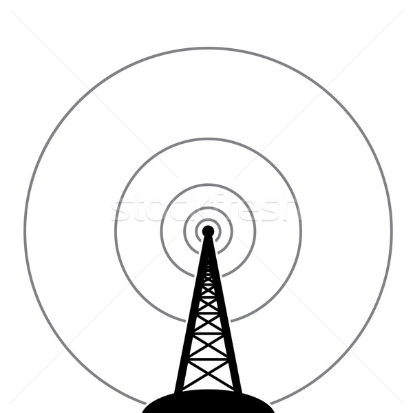 Foto stock: Vetor · rádio · torre · difundir · tecnologia · telefone