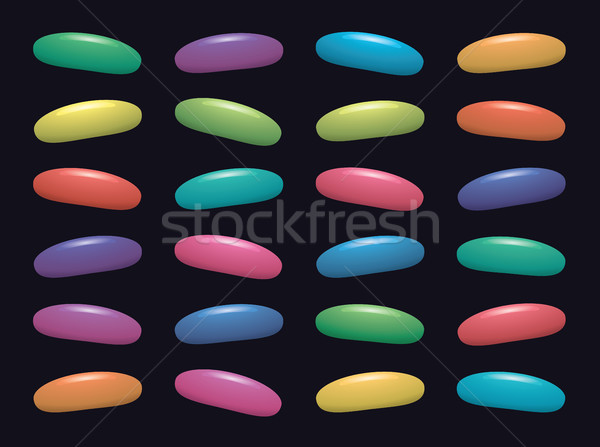 Vecteur coloré fruits jelly beans noir assortiment [[stock_photo]] © freesoulproduction