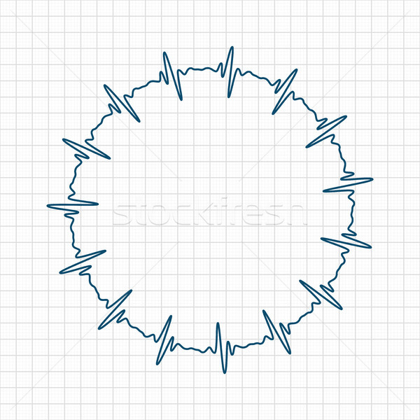 vector quote template with cardiogram line Stock photo © freesoulproduction