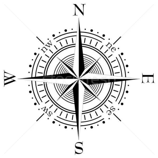 Wektora kompas ziemi podpisania podróży star Zdjęcia stock © freesoulproduction