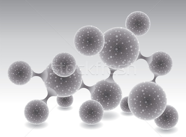vector abstract molecule or microbe Stock photo © freesoulproduction