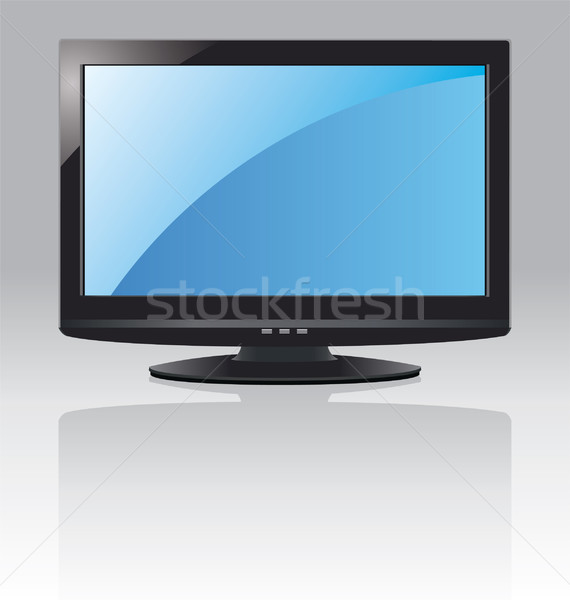 Vecteur LCD écran bleu écran ombre Photo stock © freesoulproduction