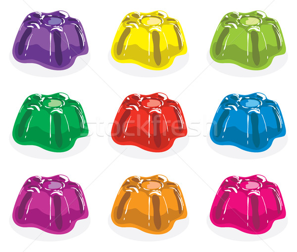 矢量图: 向量    光    水果 / vector colorful gelatin jelly
