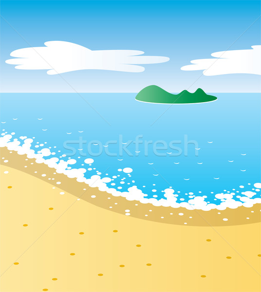 Stockfoto: Vector · tropisch · strand · water · natuur · achtergrond · schoonheid