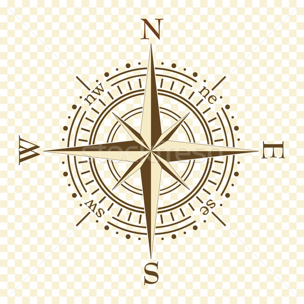 vector brown compass Stock photo © freesoulproduction