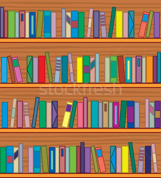 Vettore legno scaffale libri clipart design Foto d'archivio © freesoulproduction