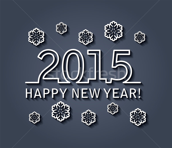 vector happy new year 2015 card  Stock photo © freesoulproduction