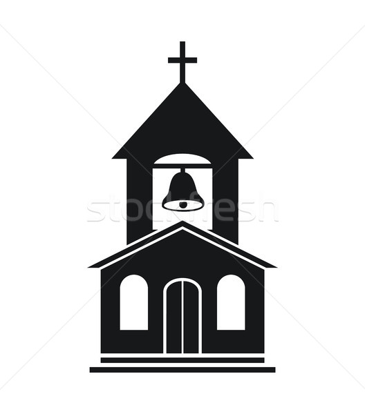 Vettore icona chiesa isolato bianco religiosa Foto d'archivio © freesoulproduction